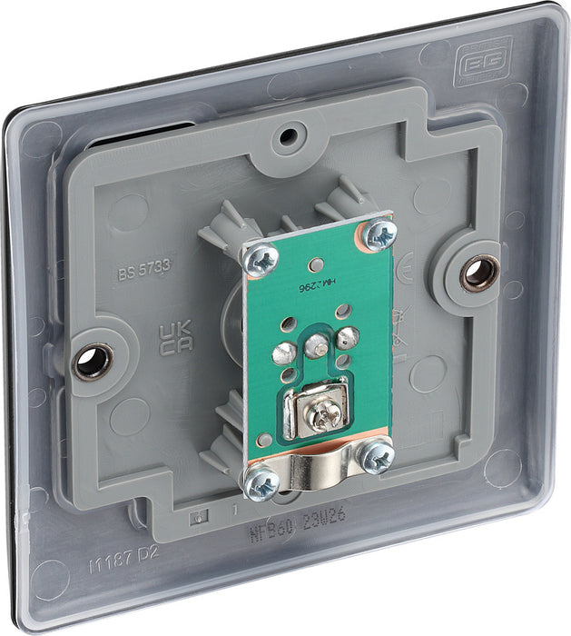 BG NFB60 Nexus Metal TV Aerial Socket - Matt Black - westbasedirect.com