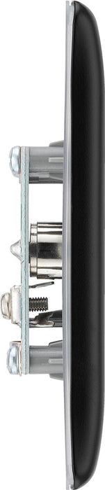 BG NFB60 Nexus Metal TV Aerial Socket - Matt Black - westbasedirect.com