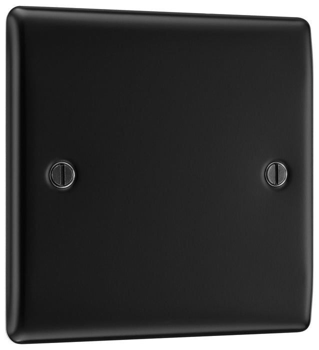 BG NFB94 Nexus Metal Single Blanking Plate - Matt Black - westbasedirect.com