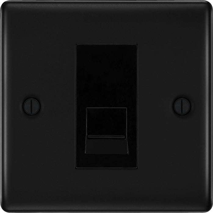 BG NFBBTS1 Nexus Metal Slave Telephone Socket - Matt Black - westbasedirect.com