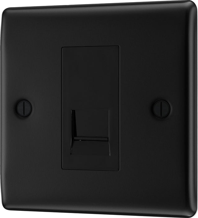 BG NFBBTS1 Nexus Metal Slave Telephone Socket - Matt Black - westbasedirect.com
