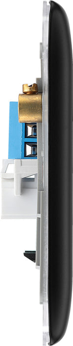 BG NFBBTS1 Nexus Metal Slave Telephone Socket - Matt Black - westbasedirect.com