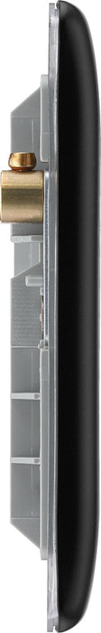 BG NFBEMR4 Nexus Metal Quad Euro Module Faceplate - Matt Black - westbasedirect.com