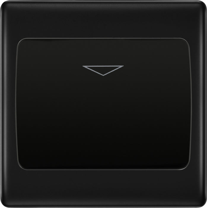 BG NFBKYCSB Nexus Metal Hotel Key Card Switch 16A - Black Insert - Matt Black + Black Rocker - westbasedirect.com