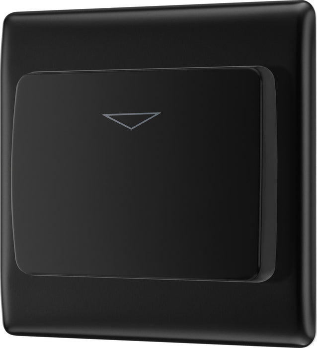 BG NFBKYCSB Nexus Metal Hotel Key Card Switch 16A - Black Insert - Matt Black + Black Rocker - westbasedirect.com