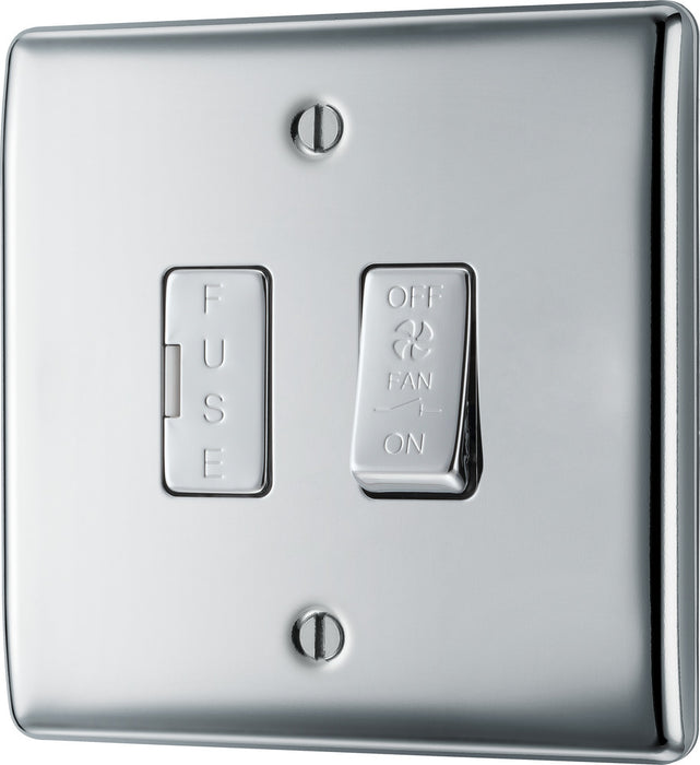 BG NPC15F Nexus Metal Triple Pole Fused Fan Isolator Switch 10A - Polished Chrome - westbasedirect.com