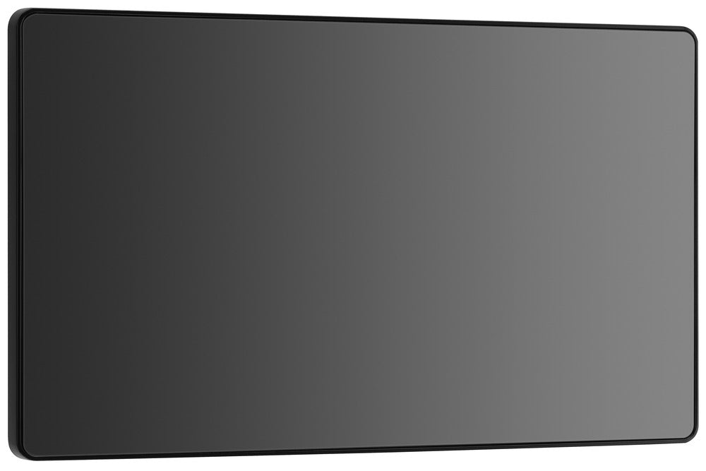 BG Evolve PCDBC95B Double Blank Plate - Black Chrome (Black) - westbasedirect.com