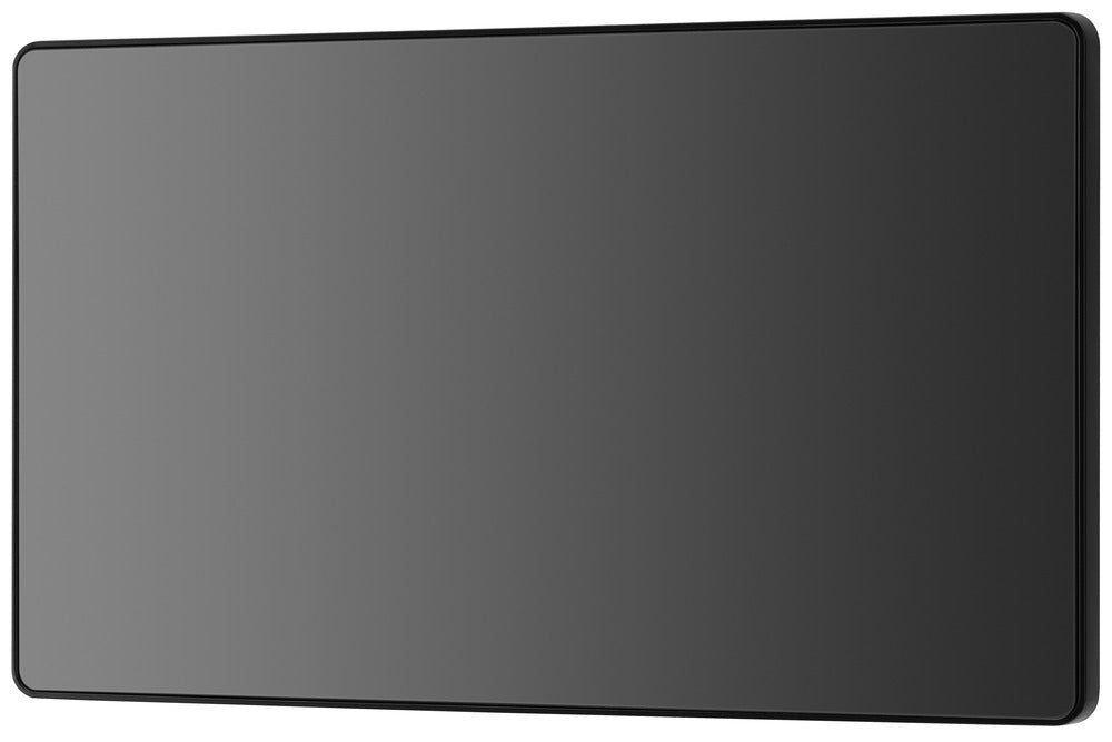 BG Evolve PCDBC95B Double Blank Plate - Black Chrome (Black) - westbasedirect.com