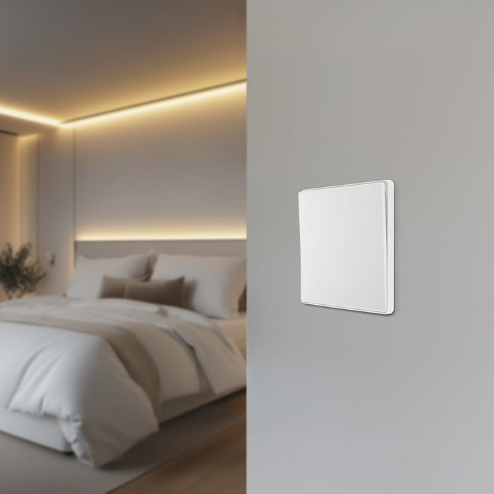 BG Evolve PCDCL13EW 20A 16AX 2 Way Single Intermediate Light Switch, Edge to Edge Rocker - Pearlescent White (White) - westbasedirect.com