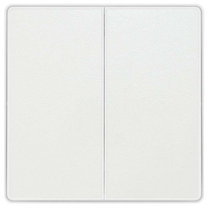BG Evolve PCDCL42EW 20A 16AX 2 Way Double Light Switch, Edge to Edge Rocker - Pearlescent White (White) - westbasedirect.com