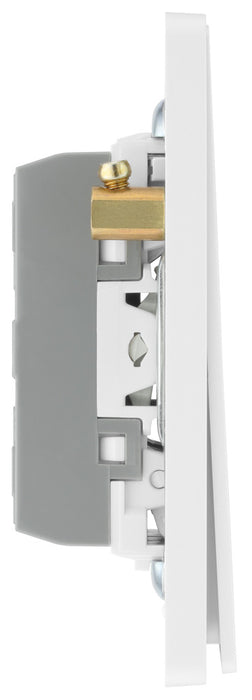 BG Evolve PCDCL43EW 20A 16AX 2 Way Triple Light Switch, Edge to Edge Rocker - Pearlescent White (White) - westbasedirect.com