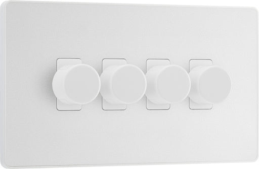 BG Evolve PCDCL84W 2-Way Trailing Edge LED 200W Quadruple Dimmer Switch Push On/Off - Pearlescent White (White) - westbasedirect.com
