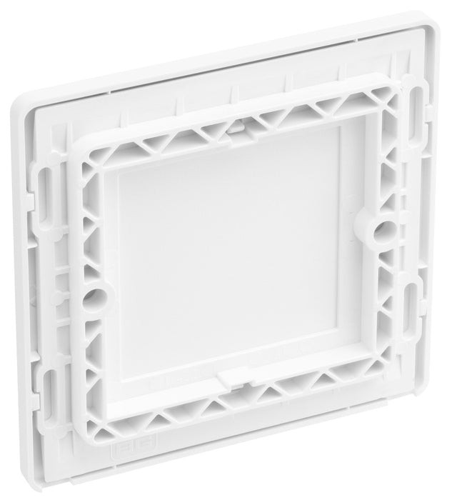BG Evolve PCDCL94W Single Blank Plate - Pearlescent White (White) - westbasedirect.com
