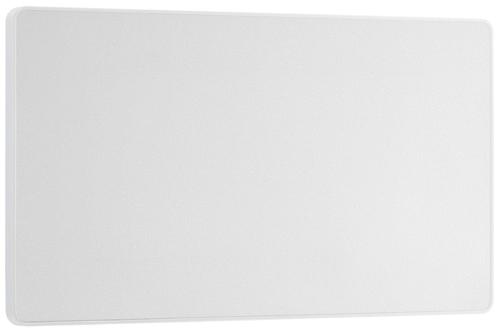 BG Evolve PCDCL95W Double Blank Plate - Pearlescent White (White) - westbasedirect.com