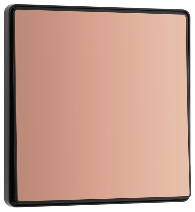 BG Evolve PCDCP12EB 20A 16AX 2 Way Single Light Switch, Edge to Edge Rocker - Polished Copper (Black)
