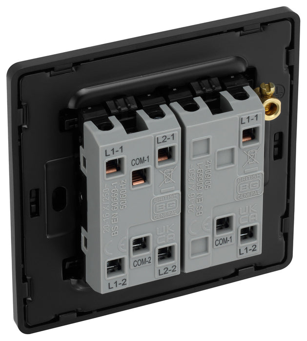 BG Evolve PCDCP43EB 20A 16AX 2 Way Triple Light Switch, Edge to Edge Rocker - Polished Copper (Black) - westbasedirect.com