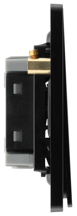 BG Evolve PCDDB13EB 20A 16AX 2 Way Single Intermediate Light Switch, Edge to Edge Rocker - Matt Blue (Black) - westbasedirect.com