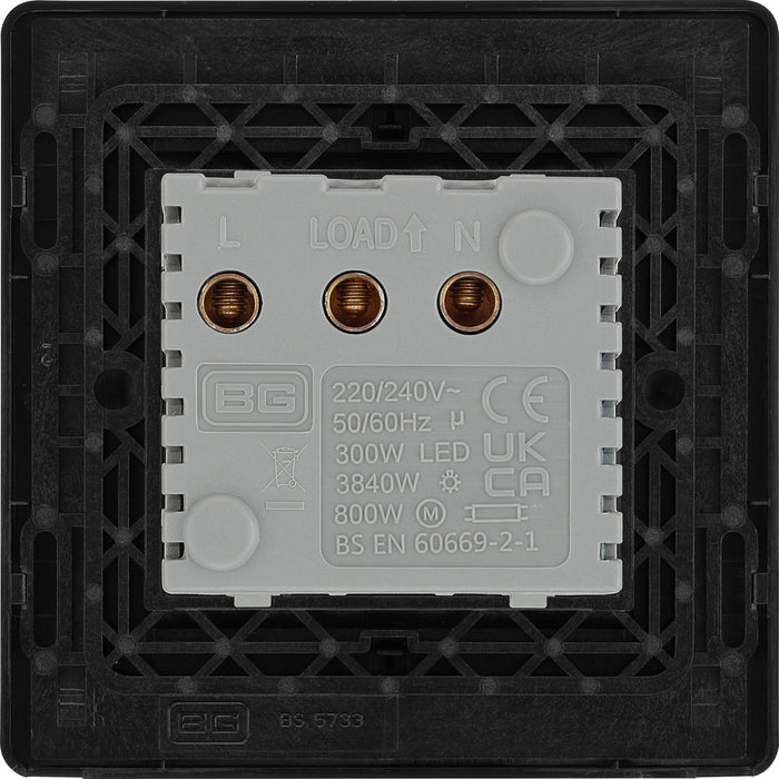 BG Evolve PCDDBKYCSB 20A 16A Hotel Key Card Switch - Matt Blue (Black) - westbasedirect.com