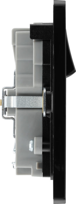 BG Evolve PCDMB22UAC22B 13A Double Switched Power Socket + USB A+C (22W) - Matt Black (Black) - westbasedirect.com
