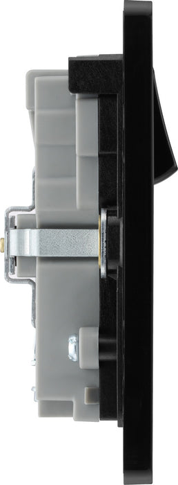 BG Evolve PCDMB22UAC45B 13A Double Switched Power Socket + USB A+C (45W) - Matt Black (Black) - westbasedirect.com