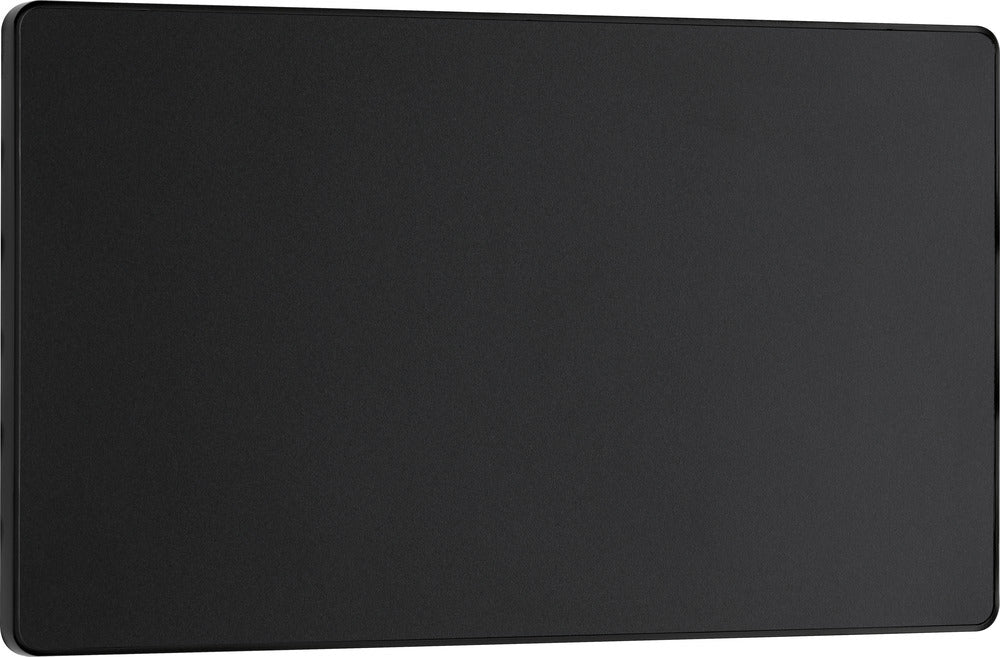 BG Evolve PCDMB95B Double Blank Plate - Matt Black (Black) - westbasedirect.com