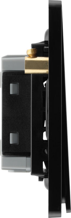 BG Evolve PCDMG12EB 20A 16AX 2 Way Single Light Switch, Edge to Edge Rocker - Matt Grey (Black) - westbasedirect.com