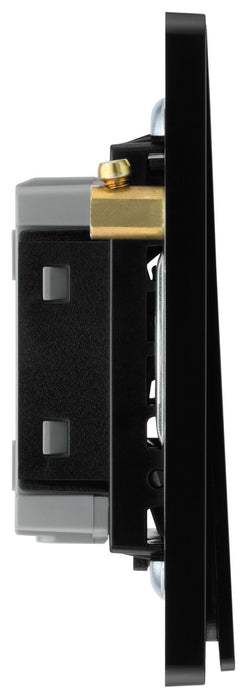 BG Evolve PCDMG13EB 20A 16AX 2 Way Single Intermediate Light Switch, Edge to Edge Rocker - Matt Grey (Black) - westbasedirect.com