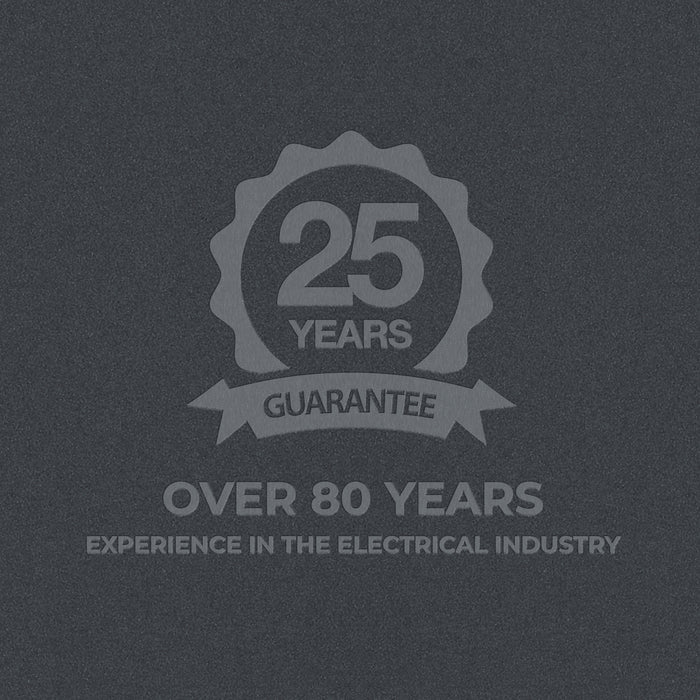 BG Evolve PCDMG42EB 20A 16AX 2 Way Double Light Switch, Edge to Edge Rocker - Matt Grey (Black) - westbasedirect.com