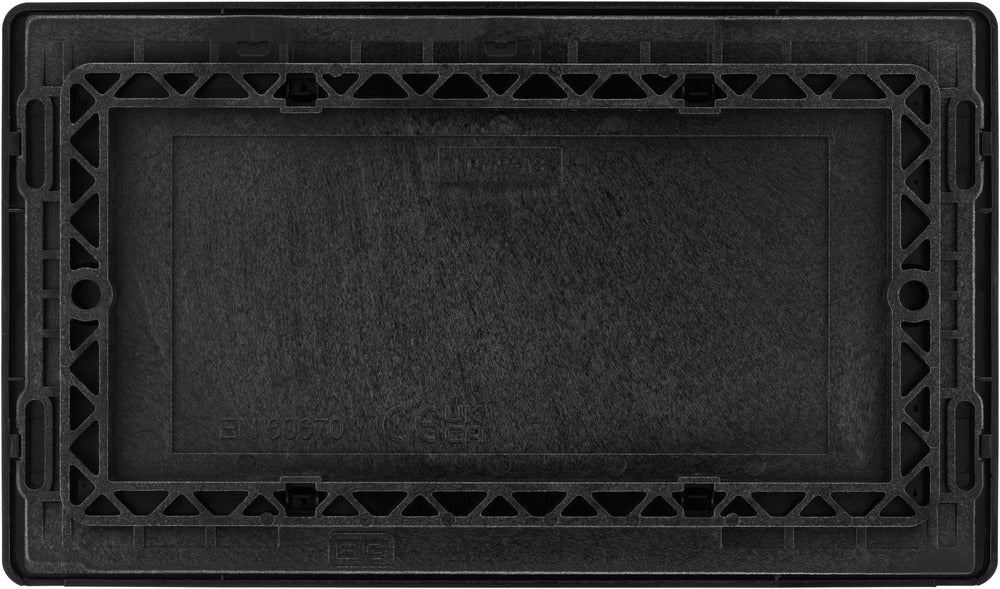BG Evolve PCDMG95B Double Blank Plate - Matt Grey (Black) - westbasedirect.com
