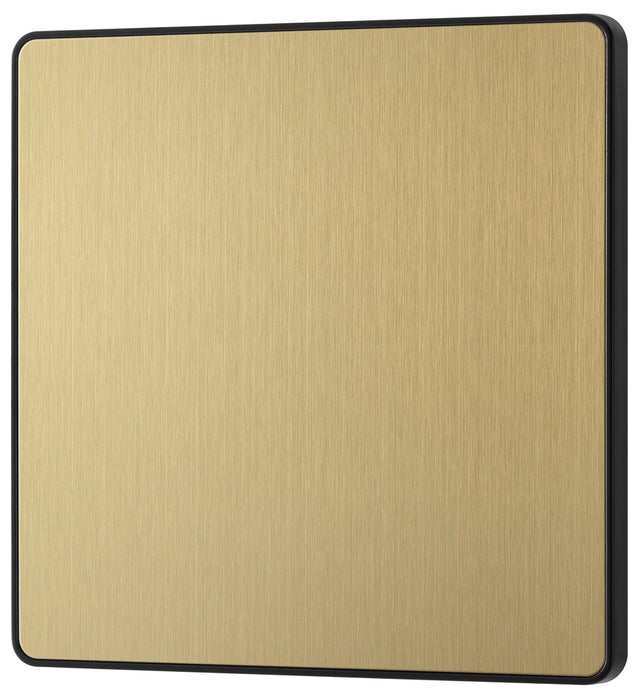 BG Evolve PCDSB94B Single Blank Plate - Satin Brass (Black) - westbasedirect.com