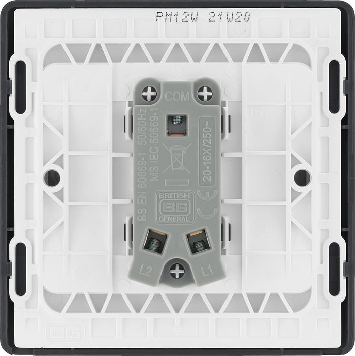 BG Part M PM12W Single Light Switch 10A Wide Rocker - westbasedirect.com