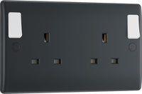 BG Part M PM22DPOB 13A DP Double Socket + Outboard Rockers