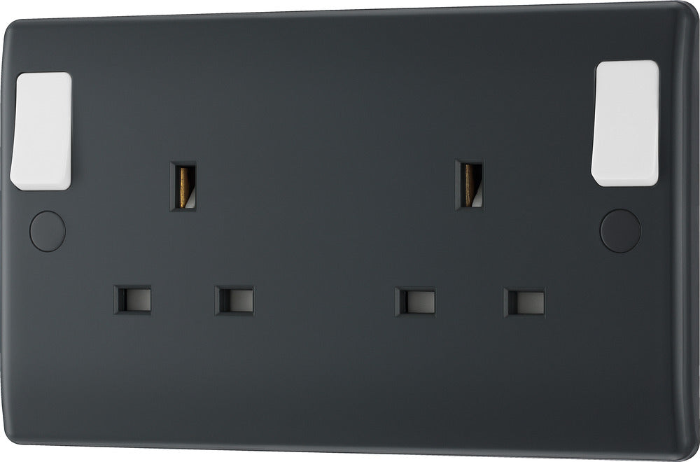 BG Part M PM22DPOB 13A DP Double Socket + Outboard Rockers - westbasedirect.com