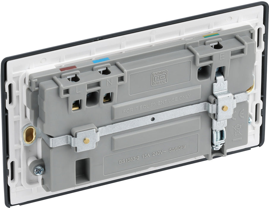 BG Part M PM22UAC22 13A Double Switched Power Socket + USB A+C (22W) - westbasedirect.com