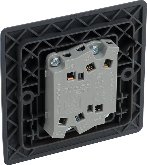 BG Part M PM42 Double Light Switch 10A - westbasedirect.com