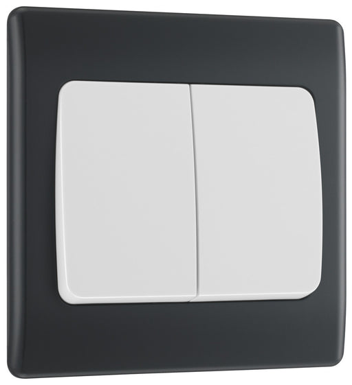 BG Part M PM42W Double Light Switch 10A Wide Rocker - westbasedirect.com