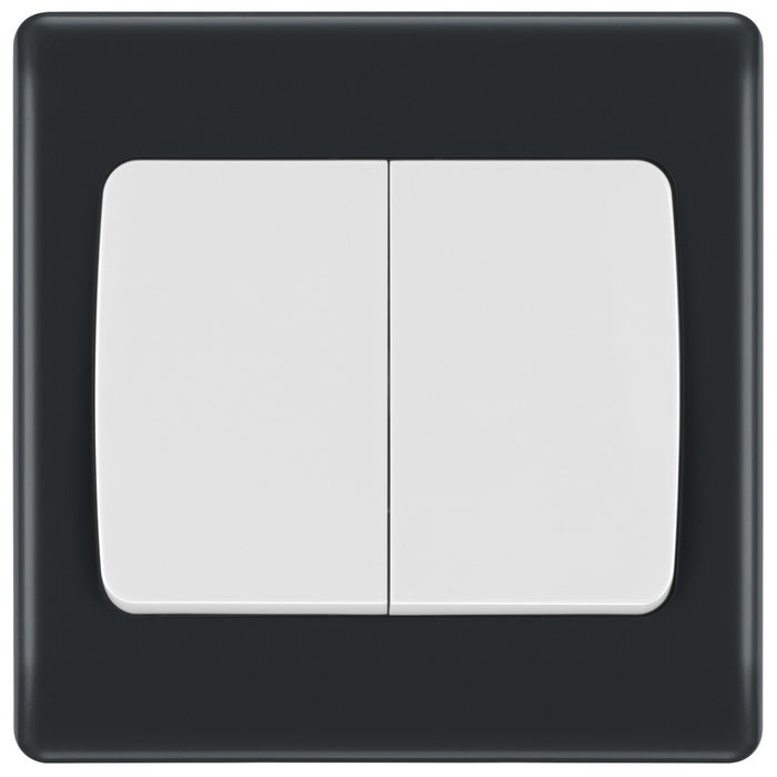 BG Part M PM42W Double Light Switch 10A Wide Rocker - westbasedirect.com