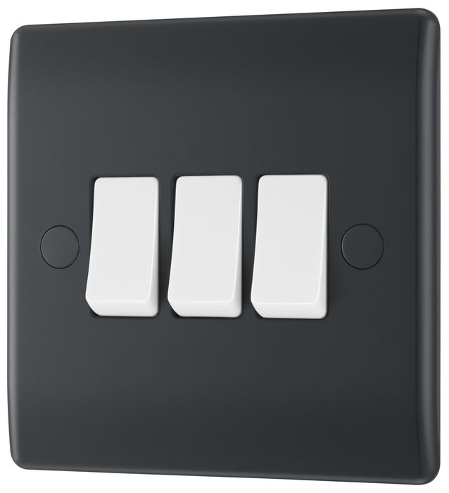 BG Part M PM43 Triple Light Switch 10A - westbasedirect.com