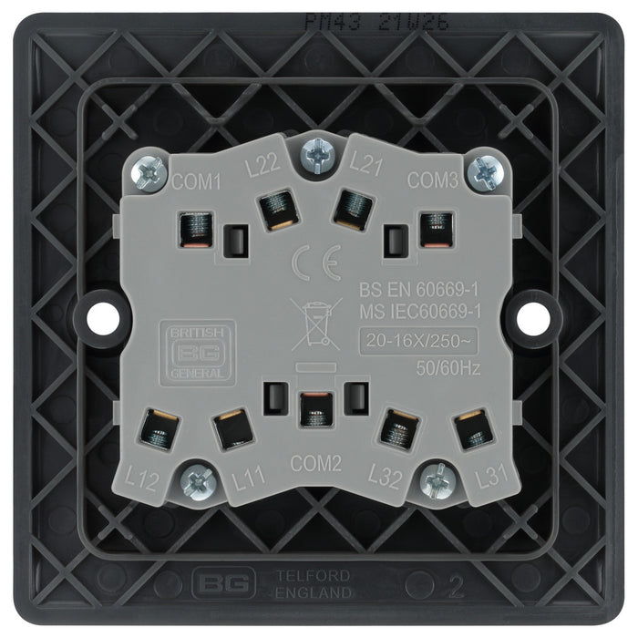 BG Part M PM43 Triple Light Switch 10A - westbasedirect.com