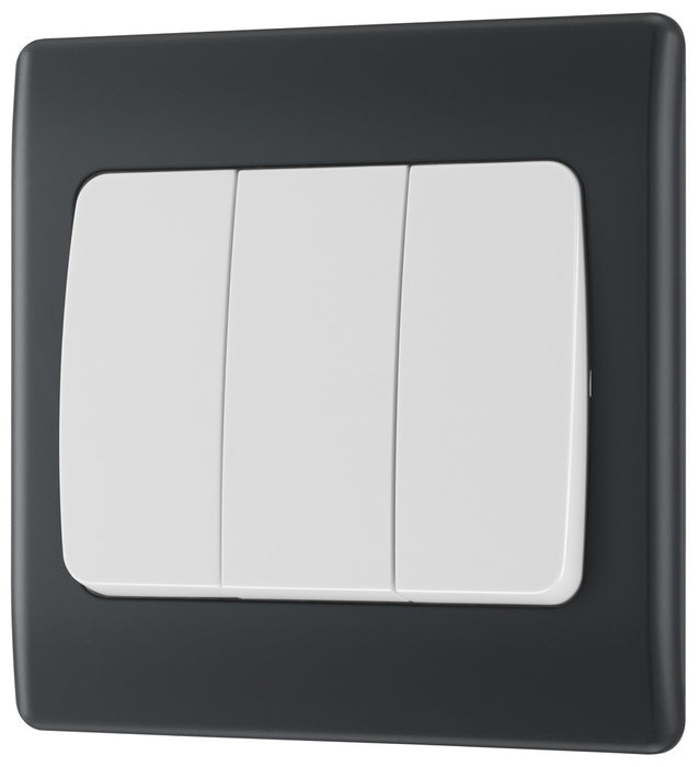 BG Part M PM43W Triple Light Switch 10A Wide Rocker - westbasedirect.com