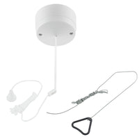 BG Part M PM802GR 6A 1 Way Ceiling Switch, Grey Cord & Bangle
