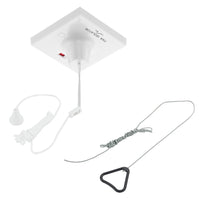 BG Part M PM804GR 10A Triple Pole Fan Isolator Ceiling Switch, Grey Cord & Bangle