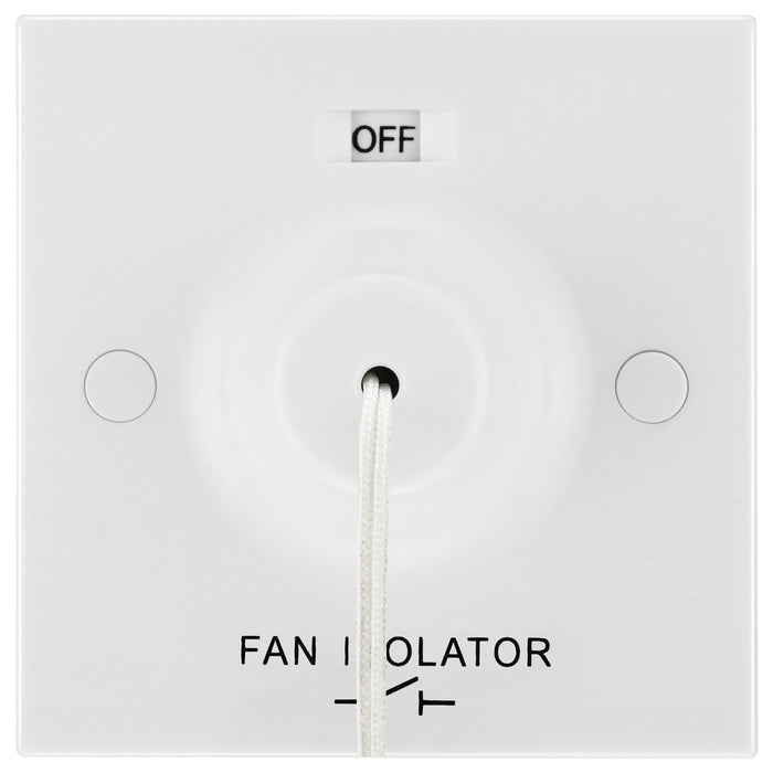 BG Part M PM804GR 10A Triple Pole Fan Isolator Ceiling Switch, Grey Cord & Bangle - westbasedirect.com