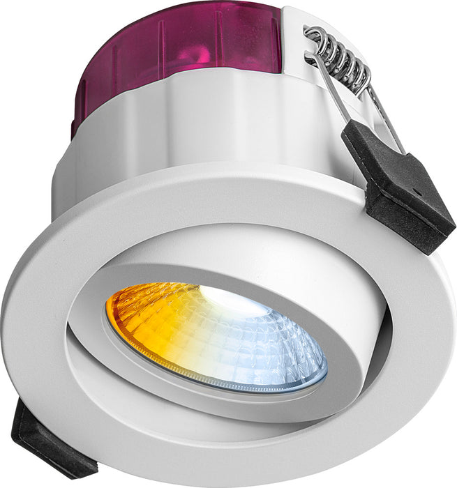 Luceco PTA6WCCT FType Elite 4W/6W 750Lm Power Change & 4 Colour CCT 2700K/3000K/4000K/6000K Dimmable IP65 White - Adjustable - westbasedirect.com