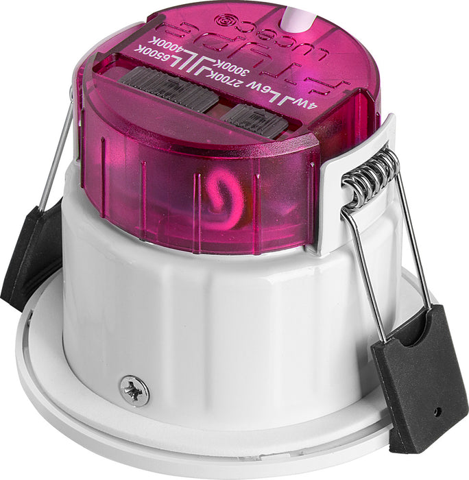 Luceco PTA6WCCT FType Elite 4W/6W 750Lm Power Change & 4 Colour CCT 2700K/3000K/4000K/6000K Dimmable IP65 White - Adjustable - westbasedirect.com