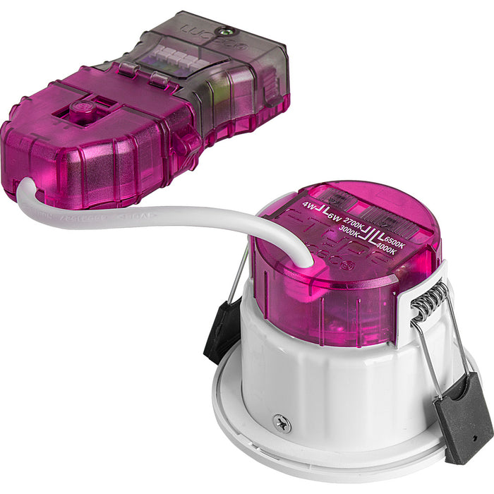 Luceco PTA6WCCT FType Elite 4W/6W 750Lm Power Change & 4 Colour CCT 2700K/3000K/4000K/6000K Dimmable IP65 White - Adjustable - westbasedirect.com