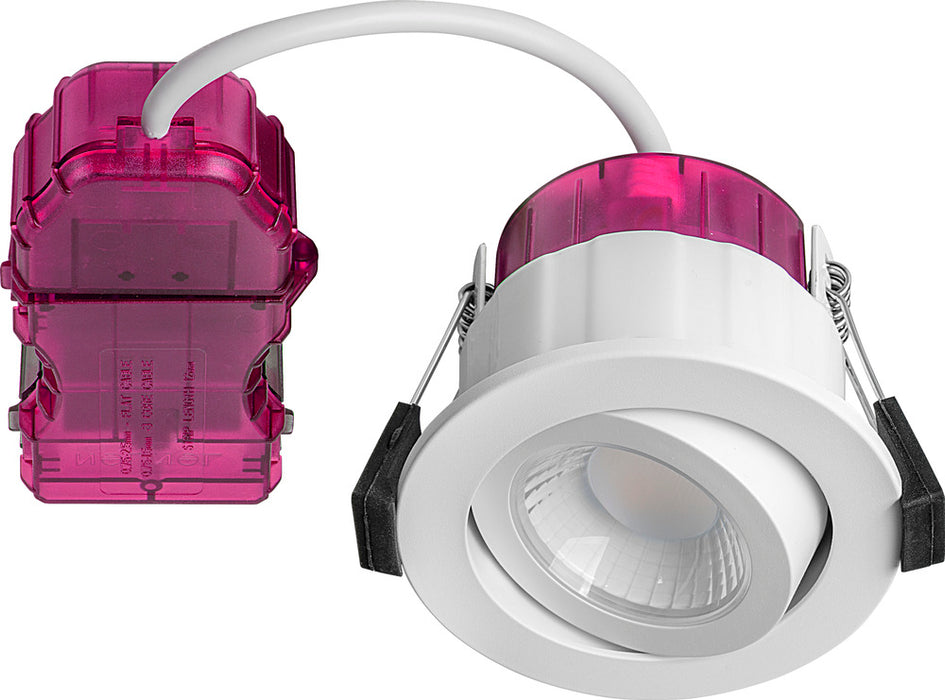 Luceco PTA6WD2W FType Elite 4W/6W 690Lm Power Change & CCT Change 3000K/4000K Dim2Warm IP20 White - Adjustable - westbasedirect.com