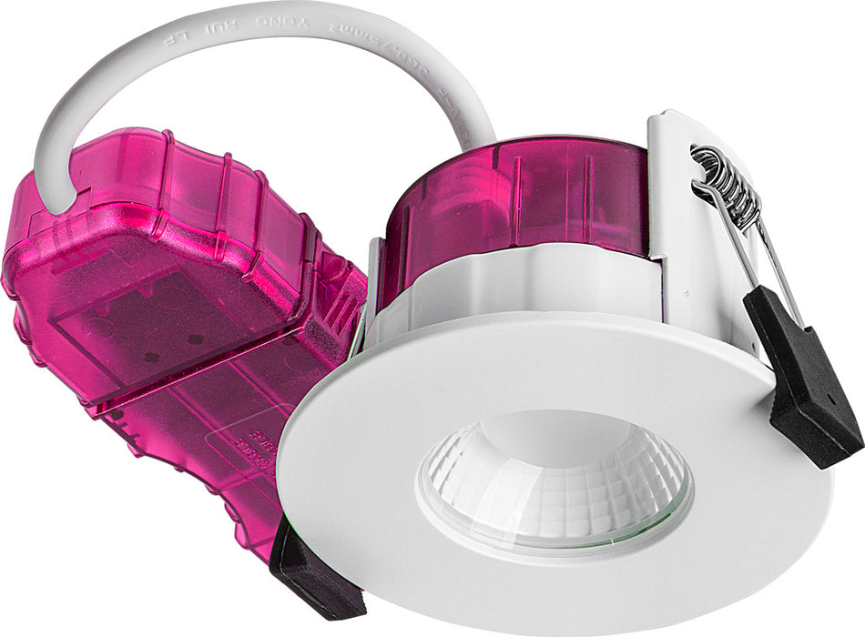 Luceco PTF6WD2W FType Elite 4W/6W 690Lm Power Change & CCT Change 3000K/4000K Dim2Warm Dimmable IP65 White - Flat - westbasedirect.com
