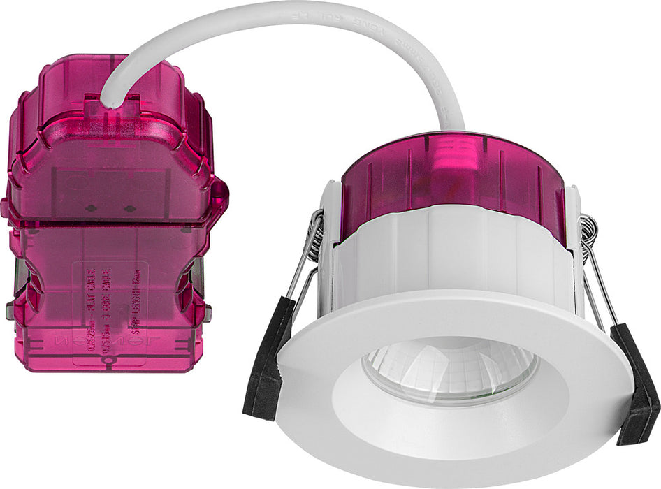 Luceco PTF6WCCT/10 FType Elite 4W/6W 750Lm Power Change & 4 Colour CCT 2700K/3000K/4000K/6000K Dimmable IP65 White - Flat (10 Pack) - westbasedirect.com