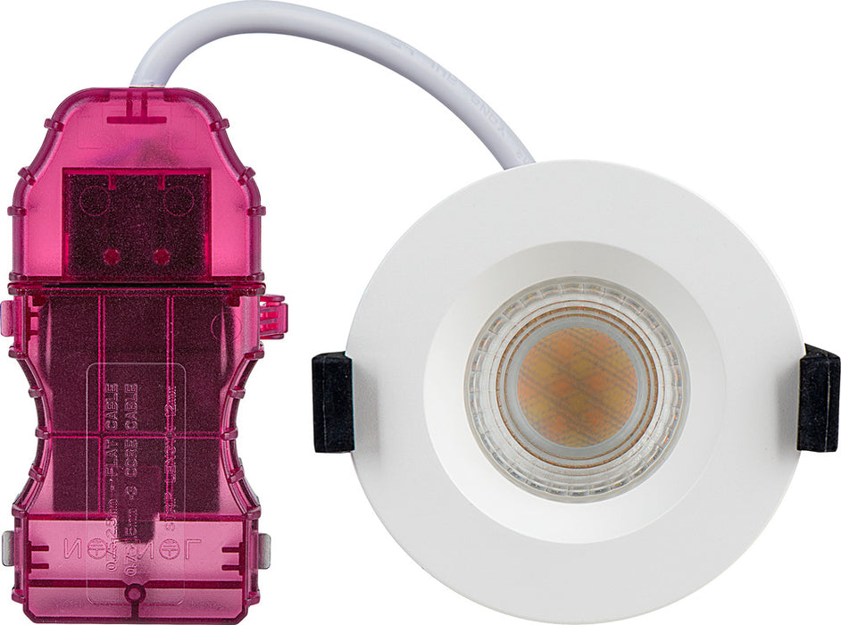 Luceco PTF6WCCT/10 FType Elite 4W/6W 750Lm Power Change & 4 Colour CCT 2700K/3000K/4000K/6000K Dimmable IP65 White - Flat (10 Pack) - westbasedirect.com